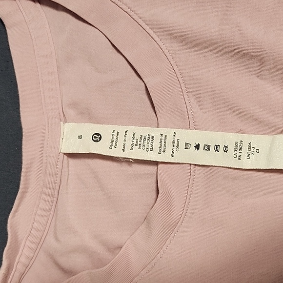 Love crew Tee, LS, size 8, pink peony - Picture 2 of 4